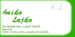 aniko lajko business card